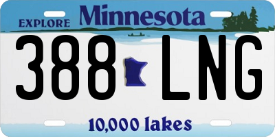 MN license plate 388LNG