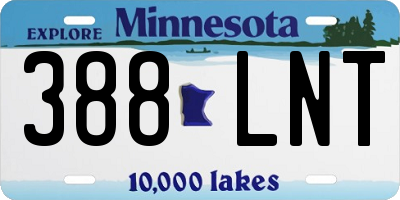 MN license plate 388LNT