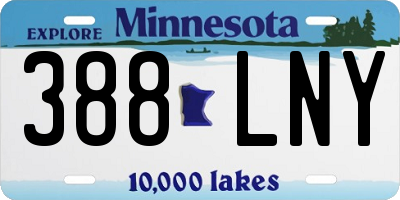 MN license plate 388LNY