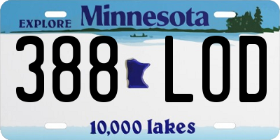 MN license plate 388LOD