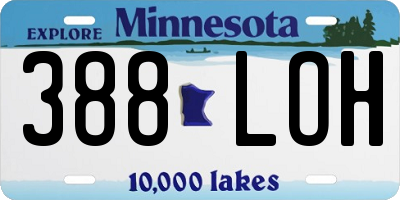 MN license plate 388LOH