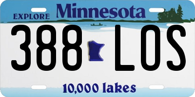 MN license plate 388LOS