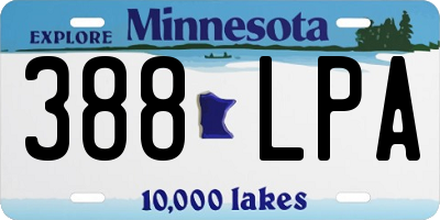 MN license plate 388LPA