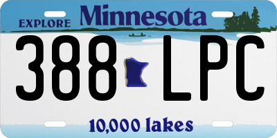 MN license plate 388LPC