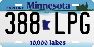 MN license plate 388LPG