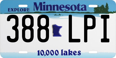 MN license plate 388LPI
