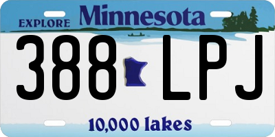 MN license plate 388LPJ