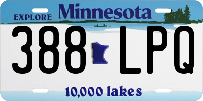 MN license plate 388LPQ