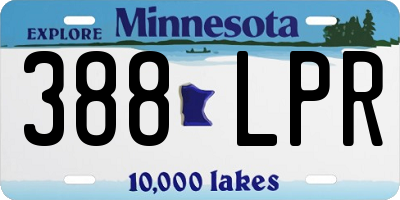 MN license plate 388LPR
