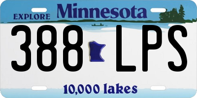 MN license plate 388LPS