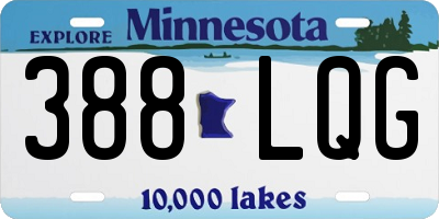 MN license plate 388LQG