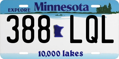 MN license plate 388LQL