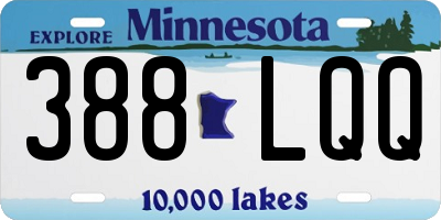 MN license plate 388LQQ