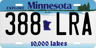 MN license plate 388LRA