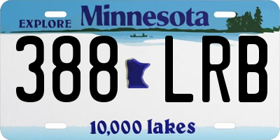 MN license plate 388LRB