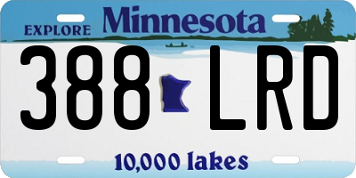 MN license plate 388LRD