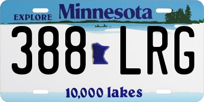 MN license plate 388LRG
