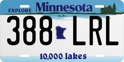 MN license plate 388LRL