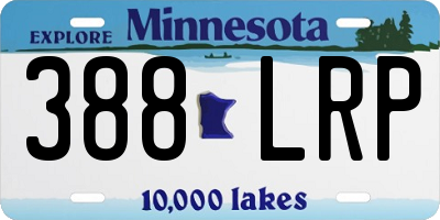 MN license plate 388LRP