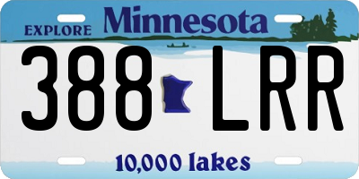 MN license plate 388LRR