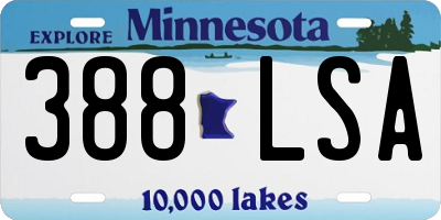 MN license plate 388LSA