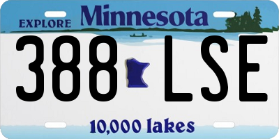MN license plate 388LSE