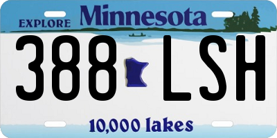 MN license plate 388LSH