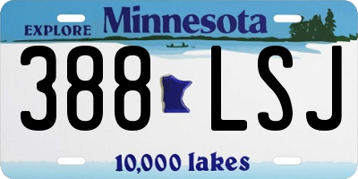 MN license plate 388LSJ