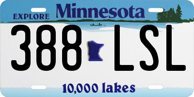 MN license plate 388LSL