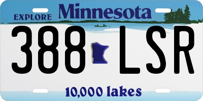MN license plate 388LSR