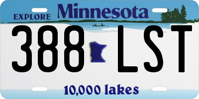 MN license plate 388LST