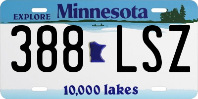 MN license plate 388LSZ