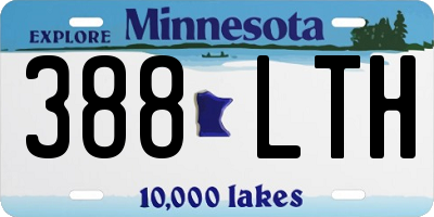 MN license plate 388LTH