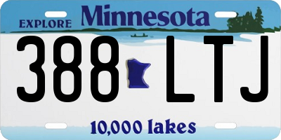 MN license plate 388LTJ