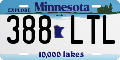 MN license plate 388LTL