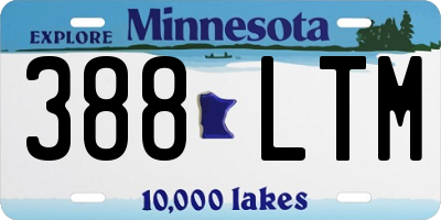 MN license plate 388LTM