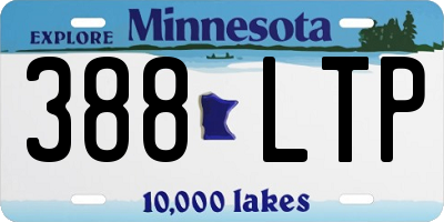 MN license plate 388LTP