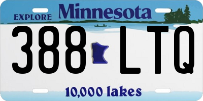 MN license plate 388LTQ