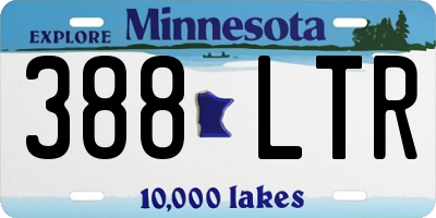 MN license plate 388LTR
