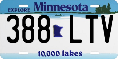 MN license plate 388LTV