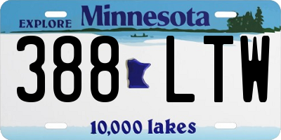 MN license plate 388LTW