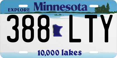 MN license plate 388LTY