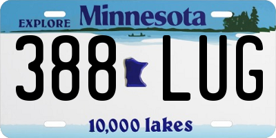 MN license plate 388LUG