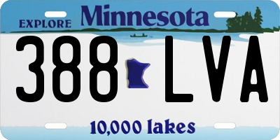 MN license plate 388LVA