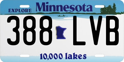 MN license plate 388LVB