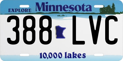 MN license plate 388LVC