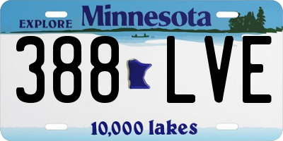 MN license plate 388LVE