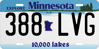 MN license plate 388LVG