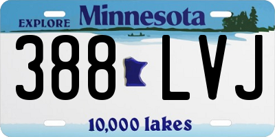 MN license plate 388LVJ