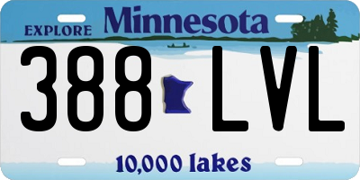 MN license plate 388LVL